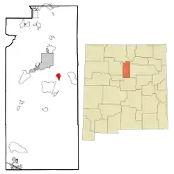 Location of Cañada de los Alamos, New Mexico