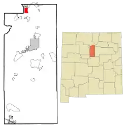 Location of El Valle de Arroyo Seco, New Mexico.