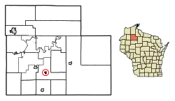 Location of Radisson in Sawyer County, Wisconsin.