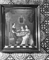 1689 self-portrait with mirror; presumably the one pouring tea is Aleida