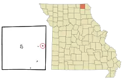 Location of Granger, Missouri