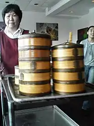 Dim sum serving cart in Chicago, 2006