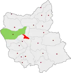Location of Shabestar County in East Azerbaijan province