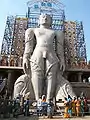17.4 m (57 ft) Gommateshwara statue at Shravanabelagola, 10th century