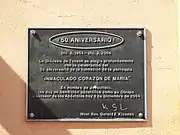 Inmaculado Corazón de María Church marker