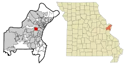 Location of Olivette, Missouri