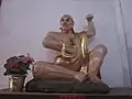 Statue of Taming Dragon Lohan in the Mahavira Hall of Nanquan Temple.