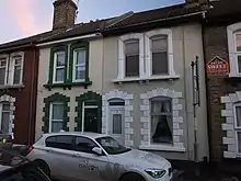 Byelaw terraced house in Strood, using cast stone