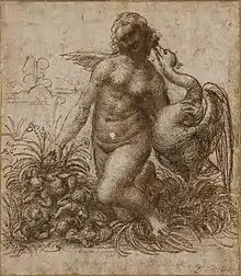Study for Leda and the Swan (now lost), c. 1506–1508, Chatsworth House, England