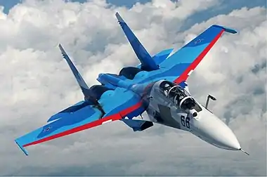 Image 15Sukhoi Su-30Photo: Sergey KrivchikovThe Sukhoi Su-30 is a twin-engine, two-seat supermanoeuverable fighter aircraft developed by Russia's Sukhoi Aviation Corporation. It is a multirole fighter for all-weather, air-to-air and air-to-surface deep interdiction missions. Its primary users are Russia, India, China, Venezuela, and Malaysia.More selected pictures