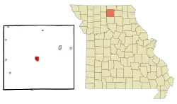 Location of Milan, Missouri
