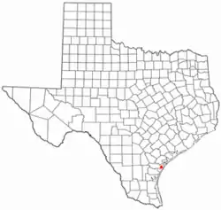 Location of Aransas Pass, Texas