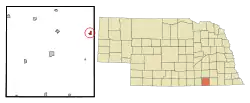 Location of Alexandria, Nebraska