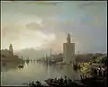 David Roberts - The Guadalquivir and the Golden Tower (c. 1832)
