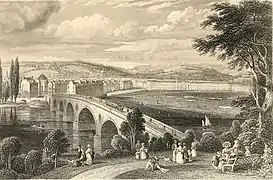 The bridge as it was before being widened in 1869