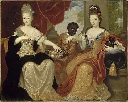 Younger sister Françoise Marie de Bourbon (left) and Louise Françoise (right)