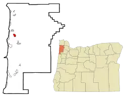 Location in Oregon