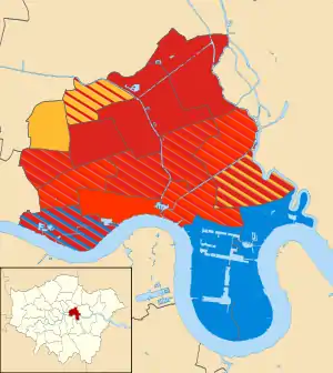 Tower Hamlets 2006 results map
