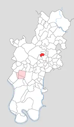 Map showing Garhi Thakur in Tundla block