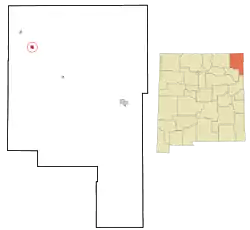 Location of Des Moines, New Mexico