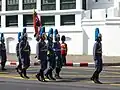 Colour guard of the 1st Cavalry Squadron, King's Guard