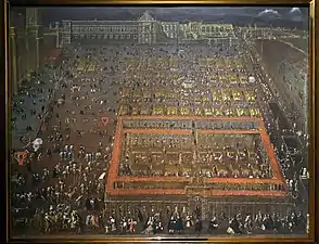 Cristóbal de Villalpando, View of the Plaza Mayor of Mexico city, 1695