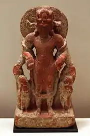 Four-faced Vishnu Chaturvyuha ("Four-Emanations"), 4th-5th century, Mathura