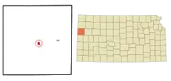 Location within Wallace County and Kansas