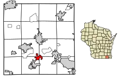 Location of Williams Bay in Walworth County, Wisconsin.