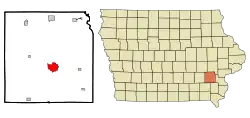 Location of Washington, Iowa