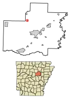 Location of Letona in White County, Arkansas.