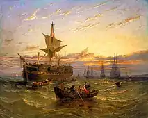 Indiamen in the Thames