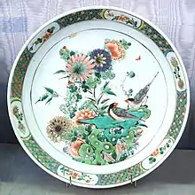 Wucai export plate, Kangxi period, c. 1680
