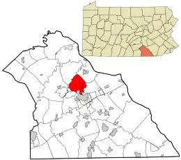 Location in York County and the state of Pennsylvania.