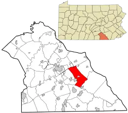 Location in York County and the state of Pennsylvania.