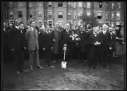 President Warren G. Harding at the groundbreaking of National Baptist Memorial Church, 23 April 1921, Library of Congress, Harris & Ewing Collection
